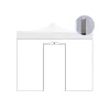 Coperture Per Esterno E Accessori- Telo laterale con porta avvolgibile per gazebo riviera in tessuto impermeabile e anti uv bianco 2x2 m