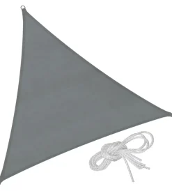 Outlet Telo parasole triangolare in poliestere grigio 3x3x3 m Coperture Per Esterno E Accessori