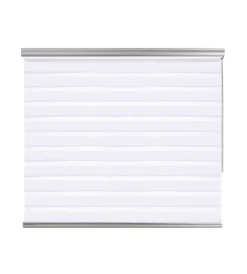 Tessile D'Arredo- Tenda a rullo doppia "platinum" bianco, 200x250 cm