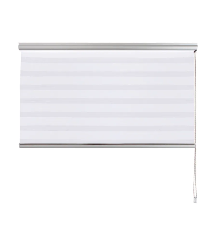 Tessile D'Arredo- Tenda a rullo doppia "platinum" bianco, 200x250 cm