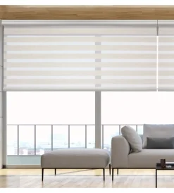 Tenda a rullo doppia "platinum" lino, 80x250 cm Tessile D'Arredo