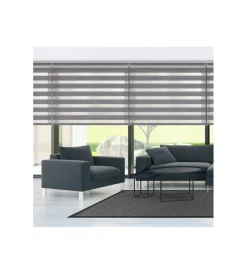 Tenda a rullo "duolux" argento, 120x250 cm Tessile D'Arredo