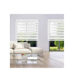 Outlet Tenda a rullo "duolux" bianco, 80x180 cm Tessile D'Arredo