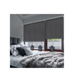 Tessile D'Arredo- Tenda a rullo roll-up  oscurante grigio grafito, 140x180 cm