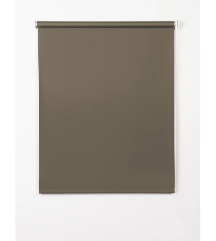 Tessile D'Arredo- Tenda a rullo roll-up oscurante tortora, 120x250 cm