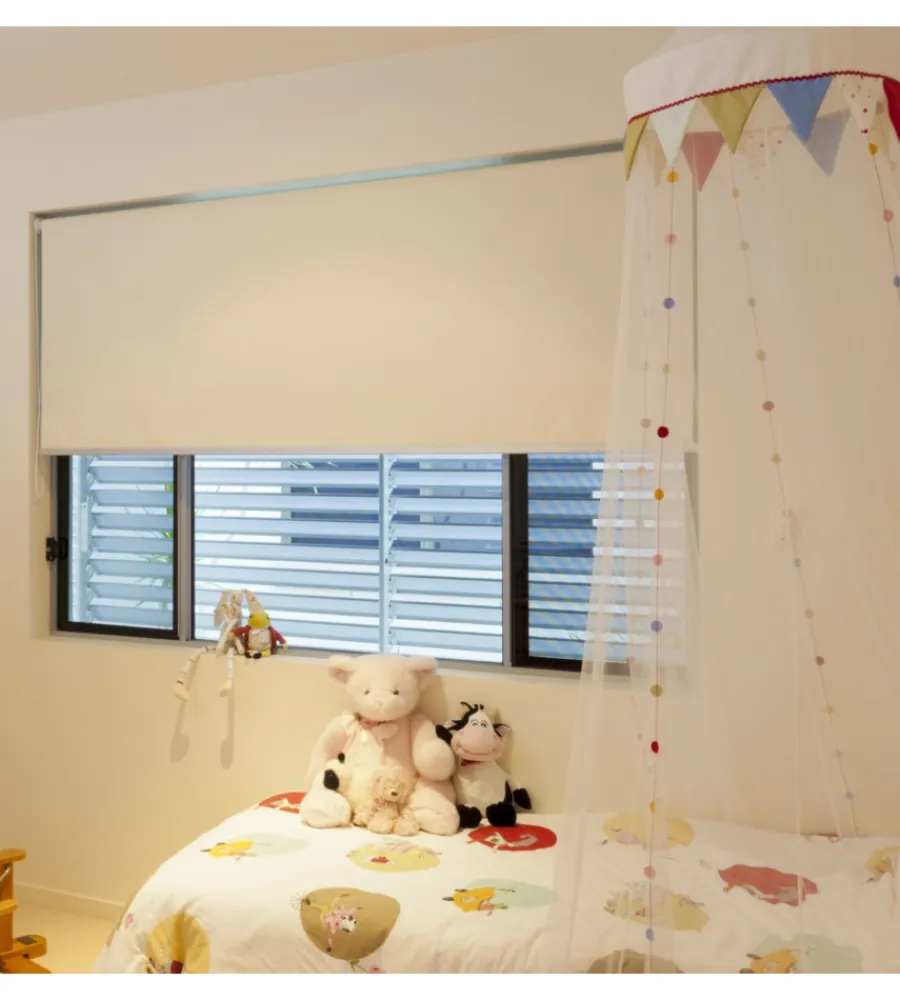 Tessile D'Arredo- Tenda a rullo roll-up oscurante avorio, 80x180 cm