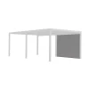 Habrita Coperture Per Esterno E Accessori|Tenda accessoria con binario per pergola bioclimatica da esterno "per3660bi", 284x220 cm