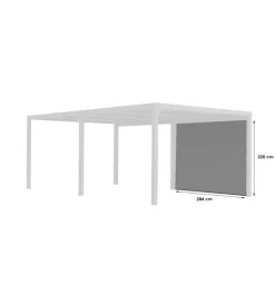 Habrita Coperture Per Esterno E Accessori|Tenda accessoria con binario per pergola bioclimatica da esterno