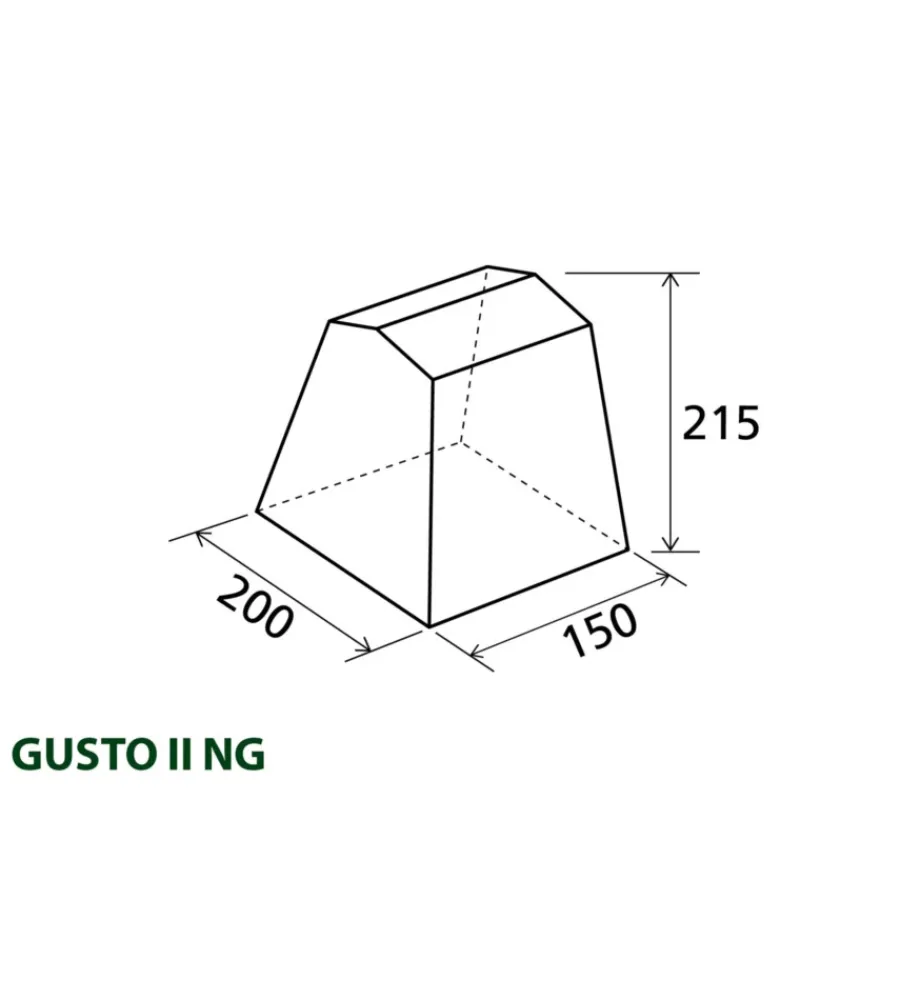 Campeggio-Brunner Tenda cucina da campeggio "gusto ii ng" grigio 200x150x195/215 cm