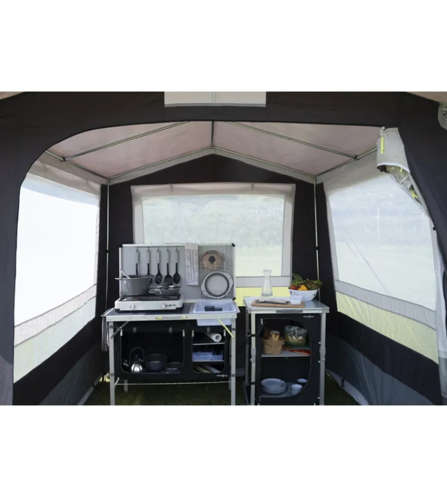 Campeggio-Brunner Tenda cucina da campeggio "gusto ii ng" grigio 200x150x195/215 cm