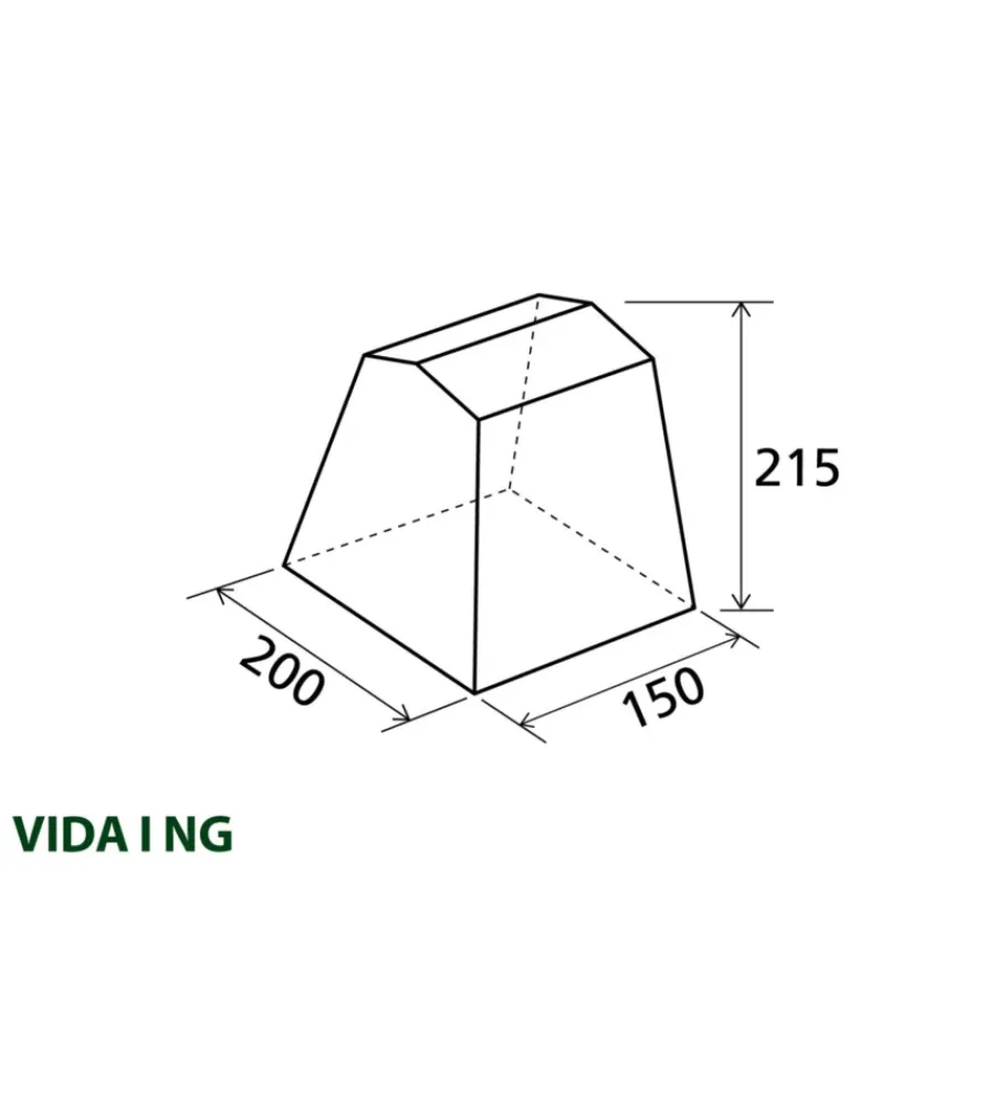 Campeggio-Brunner Tenda cucina da campeggio "vida i ng" 200x150x195/215 cm