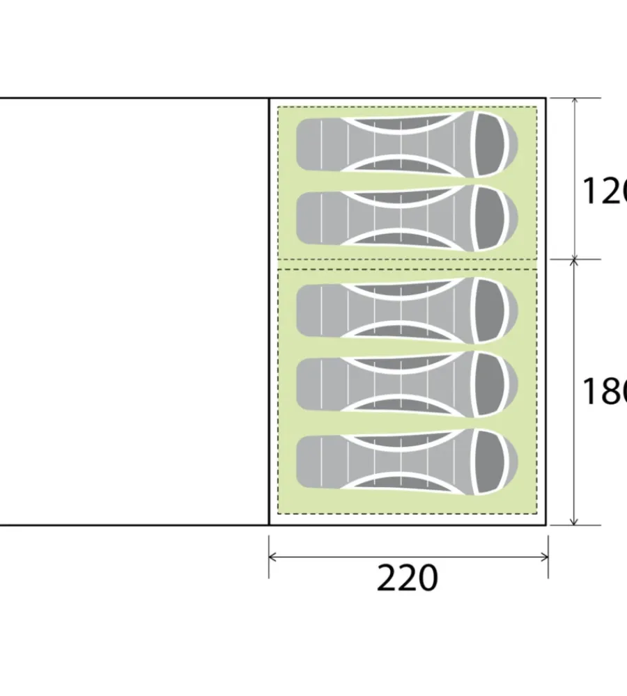 Campeggio-Brunner Tenda da campeggio "arqus outdoor 5" 300x200x195 cm