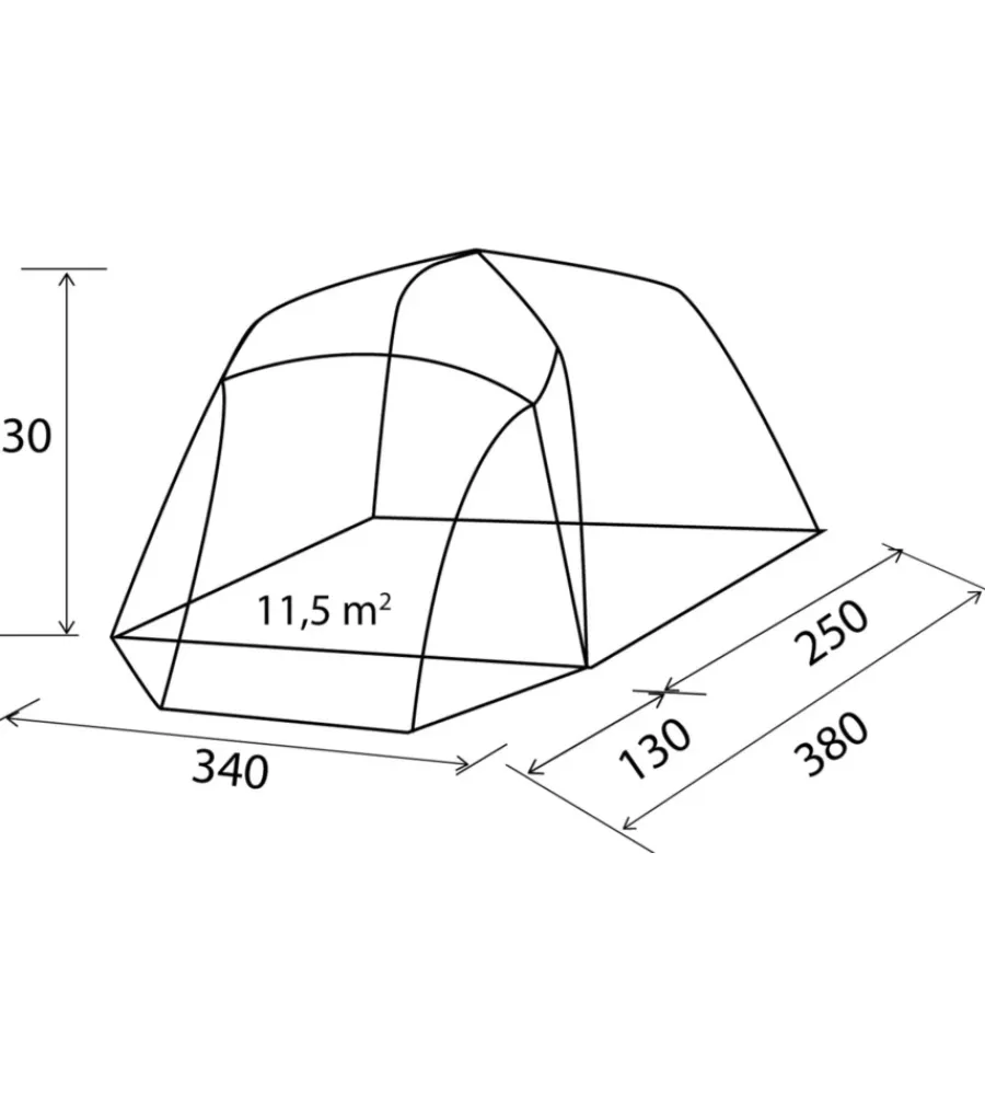 Brunner Campeggio|Tenda da campeggio "trouper xl airtech" 380x340x230 cm