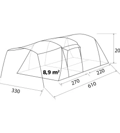 Sale Tenda da campeggio "bullet 5" 5 persone 300x210x190 cm Campeggio