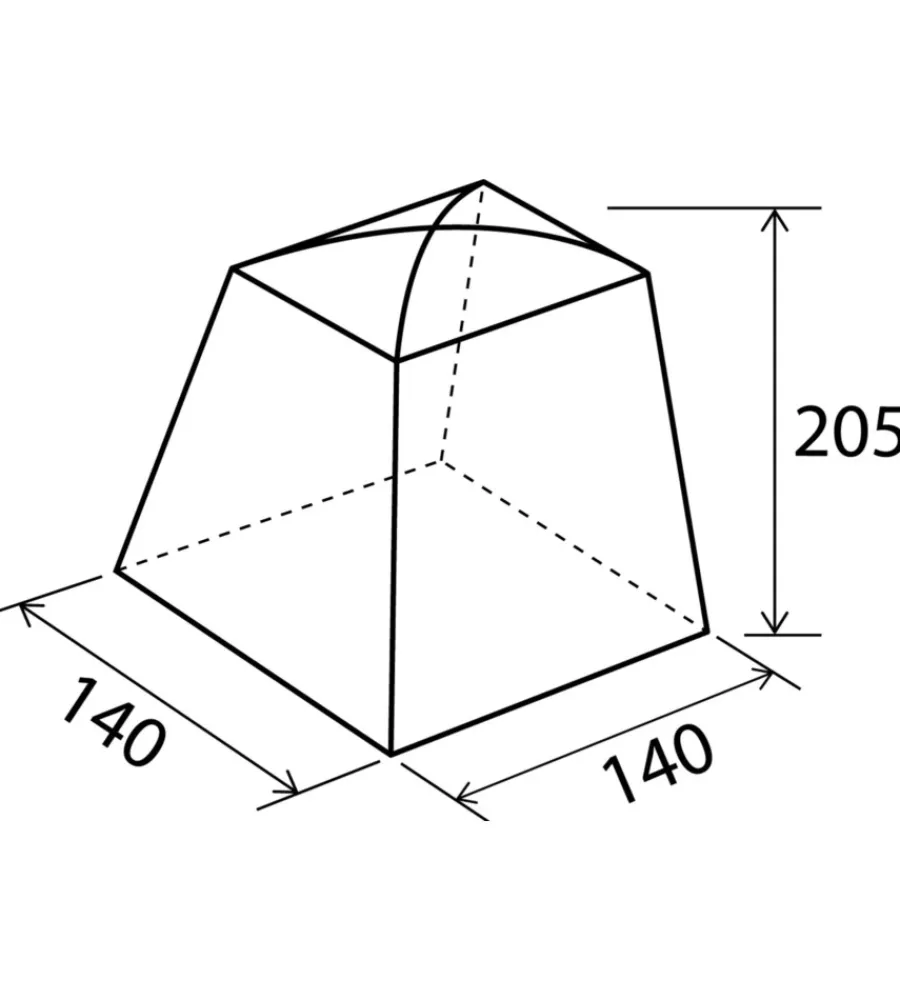 Campeggio-Brunner Tenda da campeggio "sanity" 140x140x205 cm