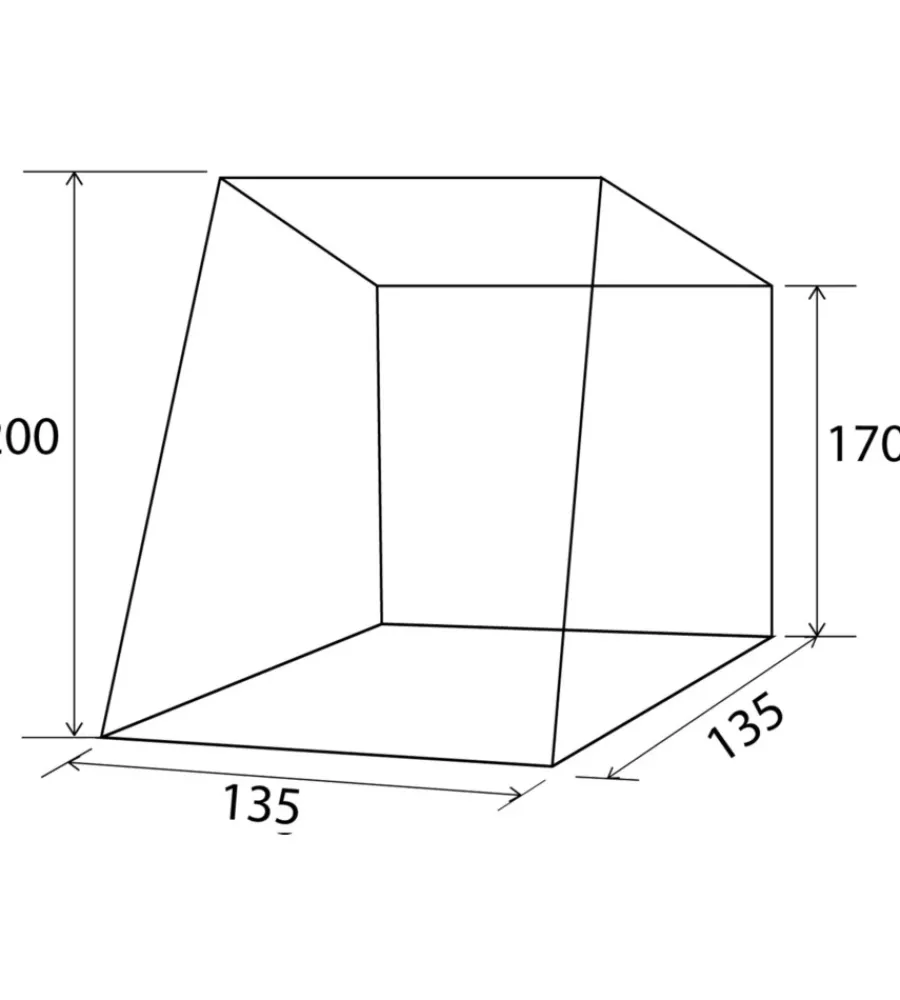 Sale Tenda da campeggio per van posteriore "pilote caddy 4" 135x135x170/200 cm Campeggio