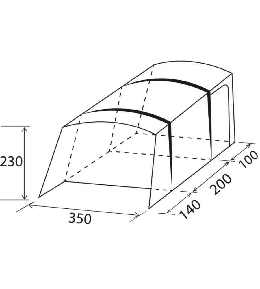 New Tenda da campeggio per van "advantourer" 440x350x230 cm Campeggio