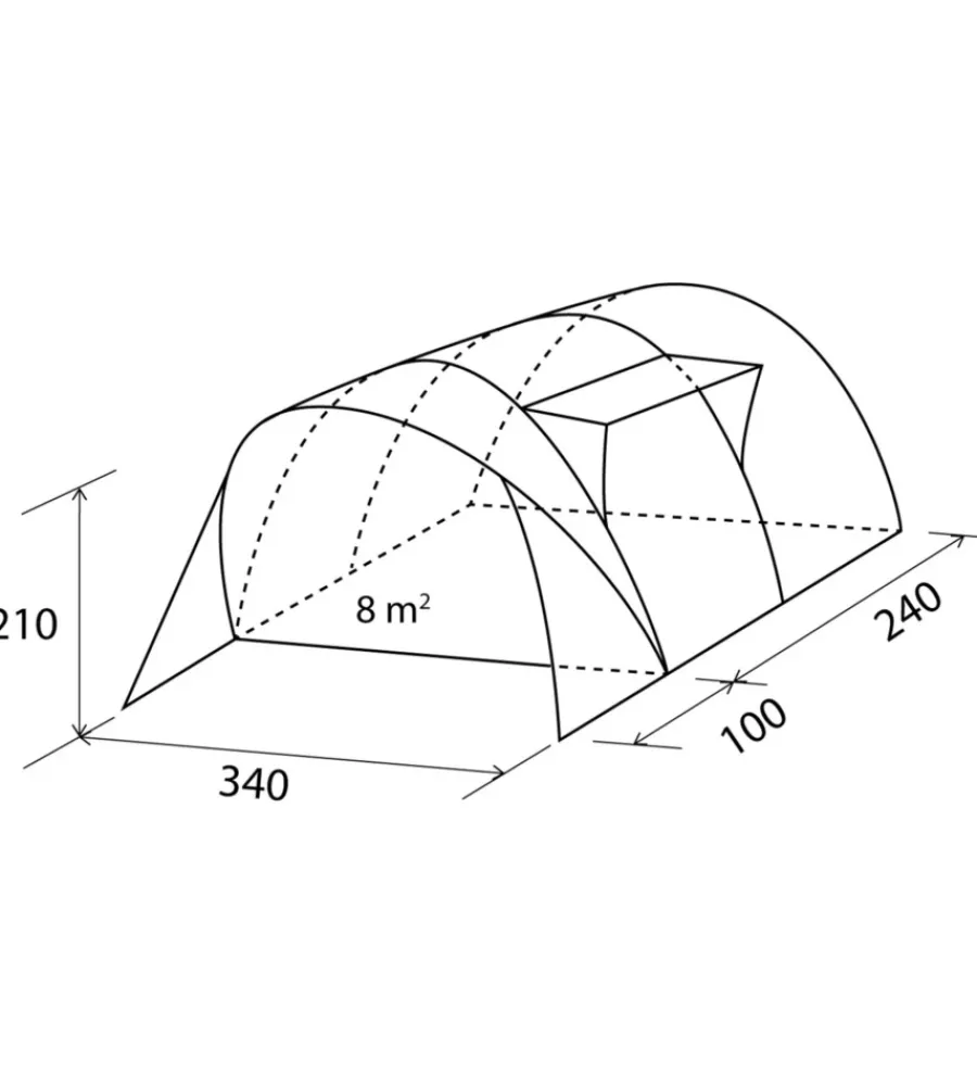 Brunner Campeggio|Tenda da campeggio per van "albatros" 340x340x210 cm