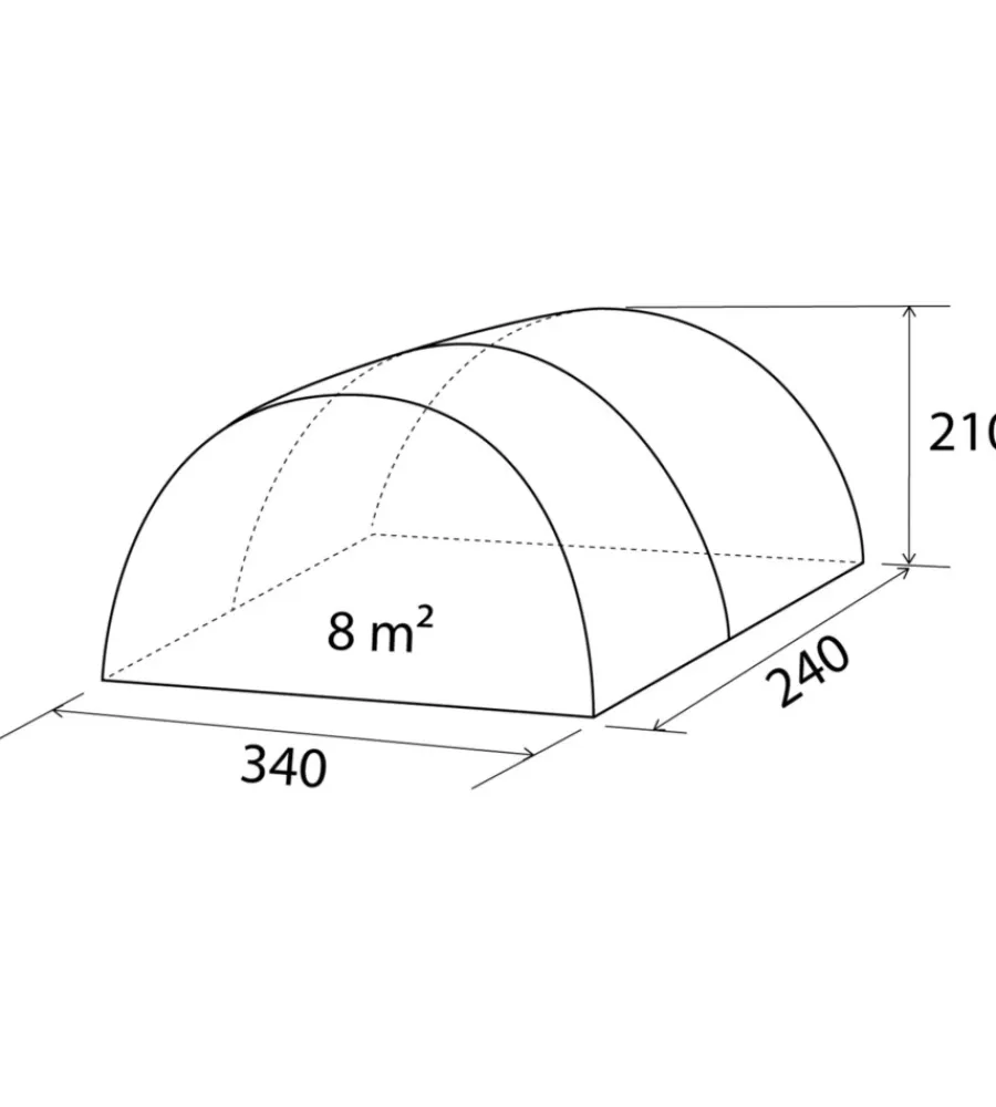 Campeggio-Brunner Tenda da campeggio per van "beyond" 240x340x210 cm