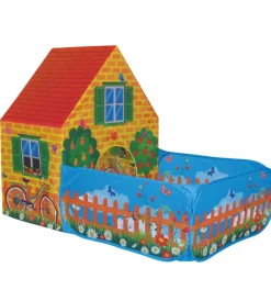 Giochi E Casette Bimbo|Tenda da esterno per bambini modello casetta con giardino, 150x90x110 cm