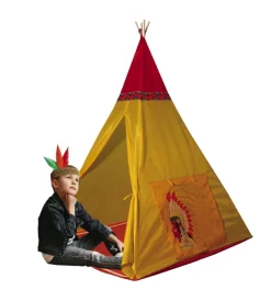 Tenda per bambini modello "indiani" con pali in plastica, 100x100x135 cm Giochi E Casette Bimbo