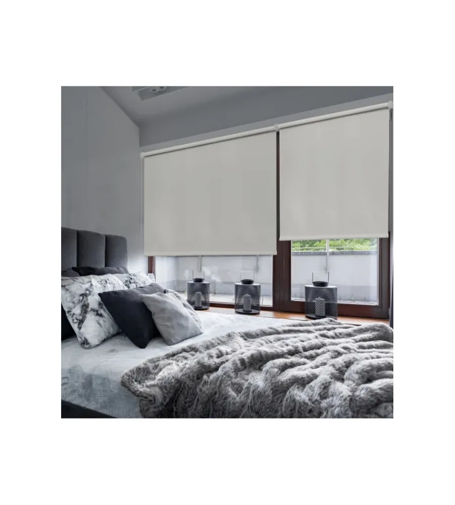 Tessile D'Arredo- Tenda rollup oscurante avorio, 200x250 cm