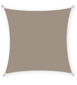 Coperture Per Esterno E Accessori- Tenda vela da esterno quadrata ombreggiante essenza in poliestere colore tortora, 3x3 metri