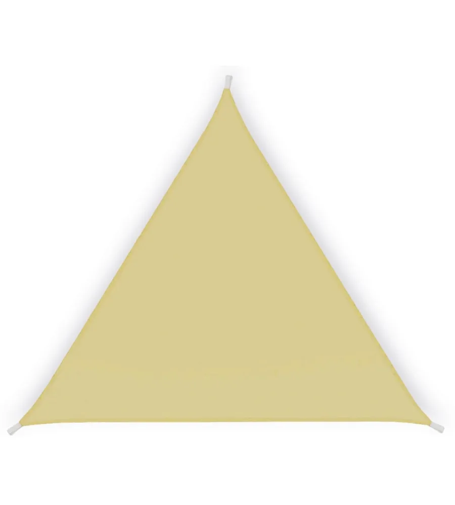 Coperture Per Esterno E Accessori- Tenda vela da esterno triangolare ombreggiante in poliestere colore beige essenza 5x5x5 metri
