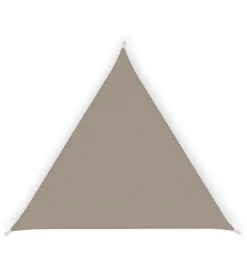 Coperture Per Esterno E Accessori|Tenda vela da esterno triangolare ombreggiante essenza in poliestere colore tortora, 3,6x3,6x3,6 metri