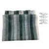 Outlet Tenda zanzariera ad anelli per portafinestra fantasia a righe bianco e verde 150x250 cm Tessile D'Arredo