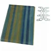 Tessile D'Arredo- Tenda zanzariera ad anelli per portafinestra fantasia blu 150x250 cm
