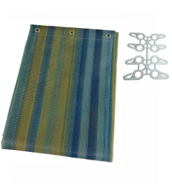 Tessile D'Arredo- Tenda zanzariera ad anelli per portafinestra fantasia blu 150x250 cm