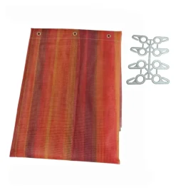 Tessile D'Arredo|Tenda zanzariera ad anelli per portafinestra fantasia arancione 150x250 cm
