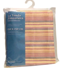 Tessile D'Arredo|Tenda zanzariera ad anelli per portafinestra fantasia arancione 150x250 cm