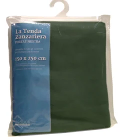 Tenda zanzariera ad anelli per portafinestra verde 150x250 cm Tessile D'Arredo