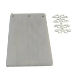 Tessile D'Arredo- Tenda zanzariera ad anelli per portafinestra bianco 150x250 cm