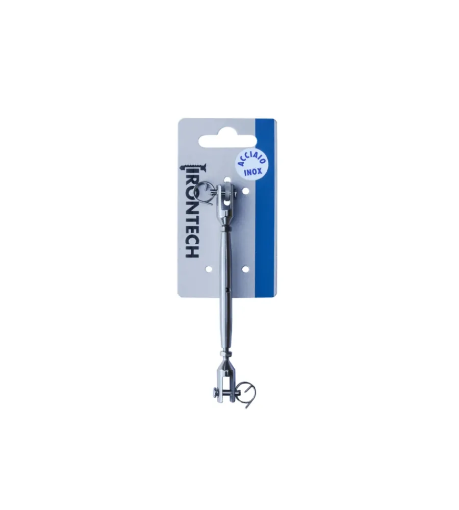 Sistemi Di Fissaggio- Tenditore a 2 forcelle m4 in acciaio inox a4 - aisi 316