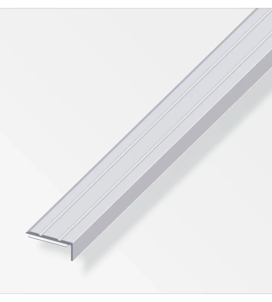 Ferramenta Per Mobili E Infissi-Alfer aluminium Terminale alluminio arg 25 x 8 aa sv 1 metro.