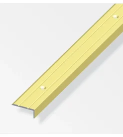 Hot Terminale 25x20 alluminio ottonato  forato 1 metro. Ferramenta Per Mobili E Infissi