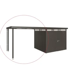 Discount Tetto laterale casetta highline mis. h4 grigio scuro Casette Da Giardino
