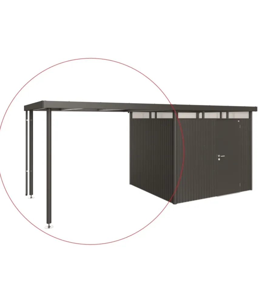 Discount Tetto laterale casetta highline mis. h4 grigio scuro Casette Da Giardino