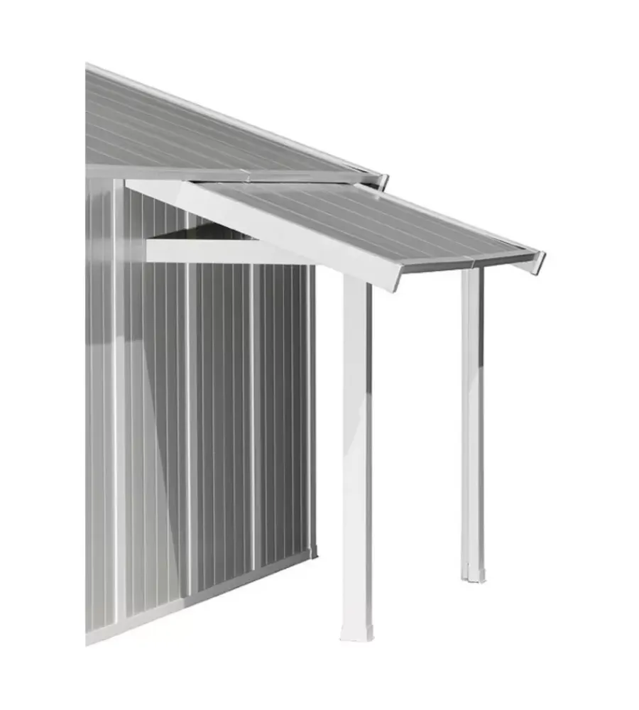 Grosfillex Casette Da Giardino|Tettoia laterale in pvc per abitazioni e casette deco e utility da 7,5 e 11 m² - cod. 22500136