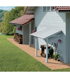 Grosfillex Casette Da Giardino|Tettoia laterale in pvc per abitazioni e casette deco e utility da 7,5 e 11 m² - cod. 22500136