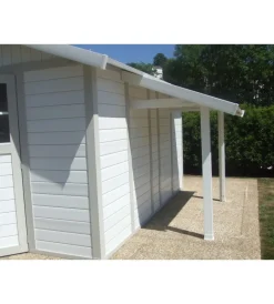 Grosfillex Casette Da Giardino|Tettoia laterale in pvc per abitazioni e casette deco e utility da 7,5 e 11 m² - cod. 22500136