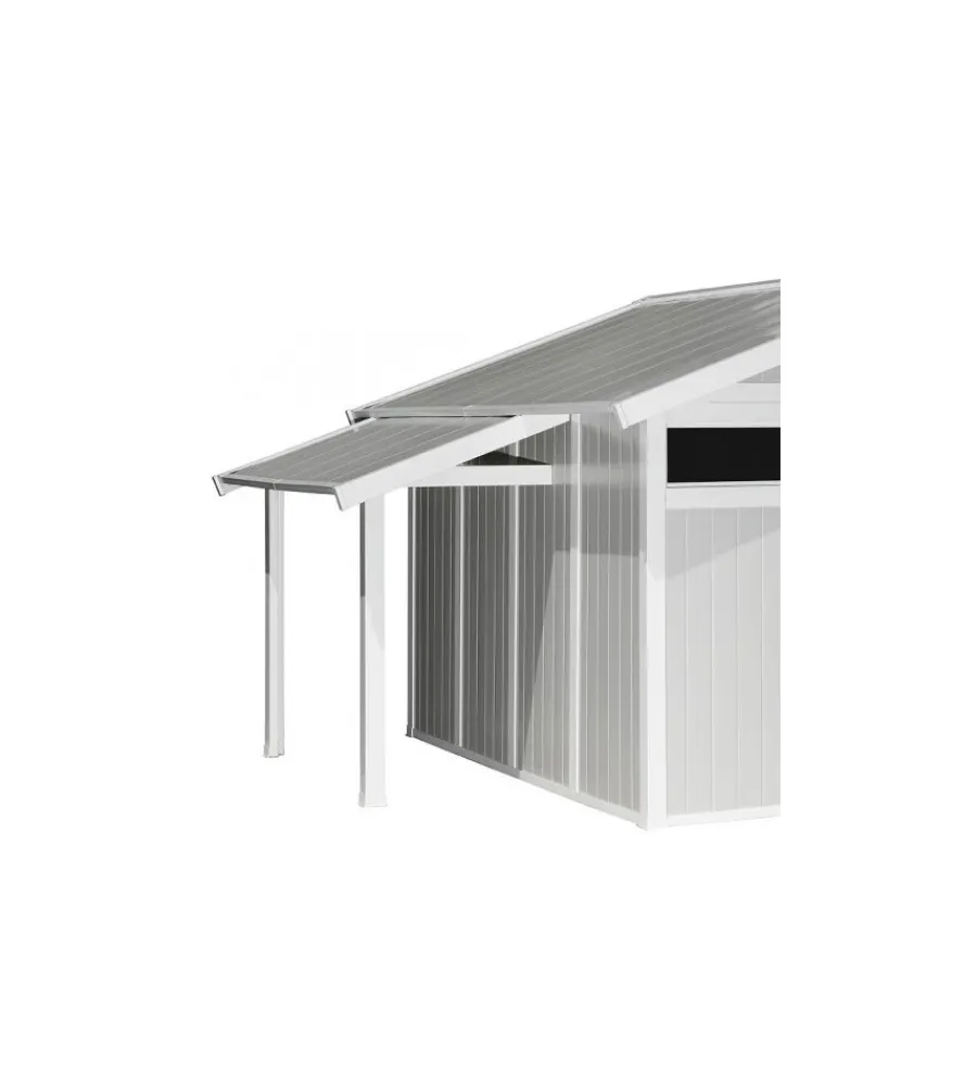 Grosfillex Casette Da Giardino|Tettoia laterale in pvc per abitazioni e casette deco e utility da 7,5 e 11 m² - cod. 22500136