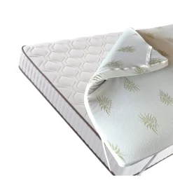 Letti E Comodini- Topper matrimoniale in memory foam con aloe 160x190 cm