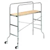 Trabatelli E Scale Professionali|Trabattello mini in acciaio zincato con pianale in legno altezza lavoro 3 m
