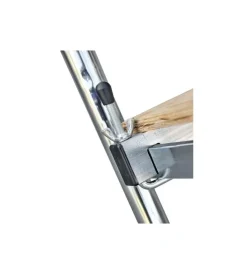 Trabatelli E Scale Professionali|Trabattello mini in acciaio zincato con pianale in legno altezza lavoro 3 m