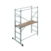 Trabatelli E Scale Professionali- Trabattello multifunzione "easy 100" in alluminio con pianale in pino, portata massima 150 kg