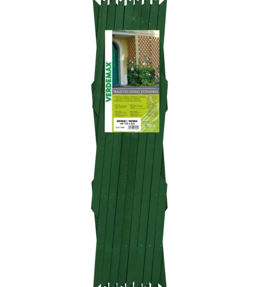 Coltivazione E Cura-Verdemax Traliccio esterno legno 1.80x0.9m verde